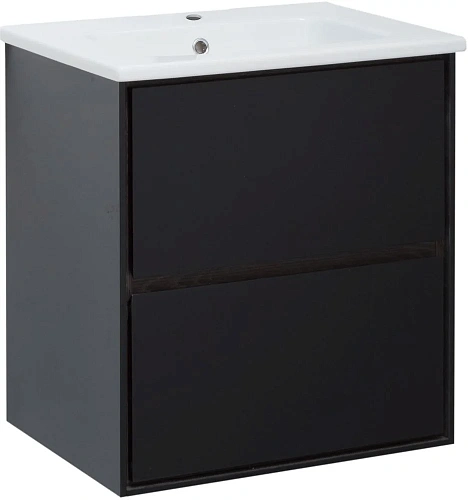 Тумба под раковину Aquanet Милан 60 черный глянец 00269306 Тумба под раковину Aquanet Милан 60 черный глянец 00269306