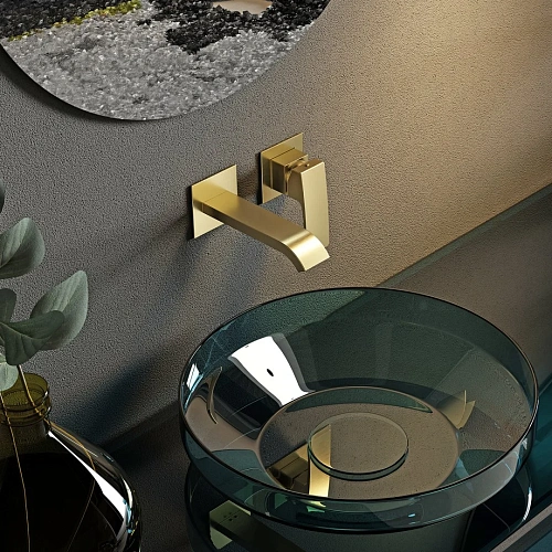 Смеситель для раковины Raglo R02.11.03 встраиваемый, сатин золотой Смеситель для раковины Raglo R02.11.03 встраиваемый, сатин золотой