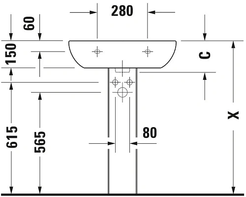 Раковина Duravit D-Code 23106000002 60 см Раковина Duravit D-Code 23106000002 60 см