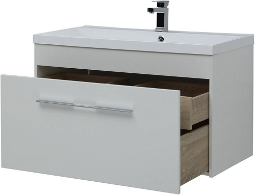 Тумба под раковину Aquanet Августа 100 белый глянец 00274142 Тумба под раковину Aquanet Августа 100 белый глянец 00274142