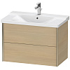 Картинка анонса товара «тумба под раковину duravit xviu xv41160b171 подвесная 81 см средиземноморский дуб»