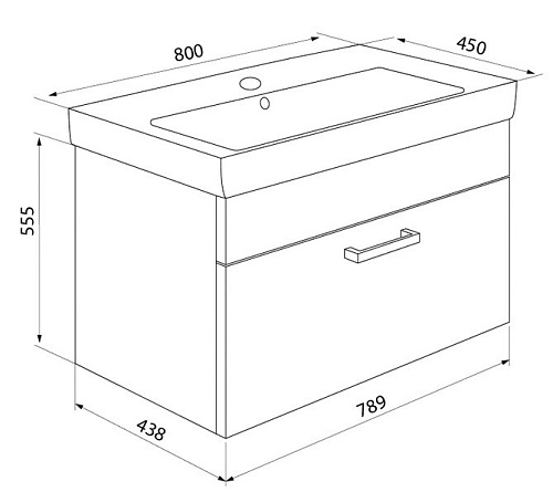 Тумба с раковиной IDDIS New Mirro 80 подвесная белая (NMIR80Wi95K) Тумба с раковиной IDDIS New Mirro 80 подвесная белая (NMIR80Wi95K)