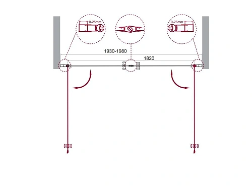 Душевая дверь BelBagno ETNA-B-2-200-C-Cr Душевая дверь BelBagno ETNA-B-2-200-C-Cr