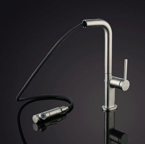 Смеситель для кухни Paulmark NEO брашированная сталь Ne214419-BS Смеситель для кухни Paulmark NEO брашированная сталь Ne214419-BS