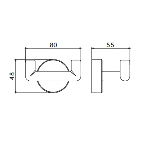 Крючок Raglo R320.052 двойной, хром Крючок Raglo R320.052 двойной, хром