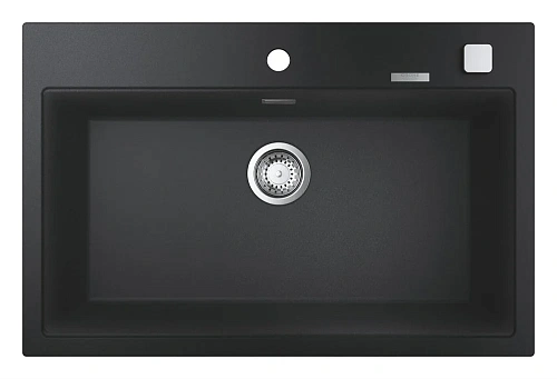 Кухонная мойка GROHE K700 с одной чашей, 780 x 510 мм, черный гранит (31652AP0) Кухонная мойка GROHE K700 с одной чашей, 780 x 510 мм, черный гранит (31652AP0)