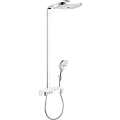Душевая система hansgrohe Raindance Select E 300 3jet Showerpipe с термостатом, белый/хром 27127400 Душевая система hansgrohe Raindance Select E 300 3jet Showerpipe с термостатом, белый/хром 27127400