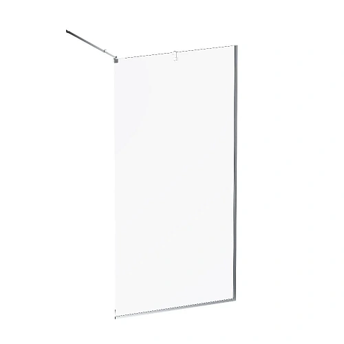 Душевая перегородка AM.PM Func W84WI-100-F1-MTE 100x200, стекло прозрачное 8 мм с покрытием, профиль хром матовый Душевая перегородка AM.PM Func W84WI-100-F1-MTE 100x200, стекло прозрачное 8 мм с покрытием, профиль хром матовый