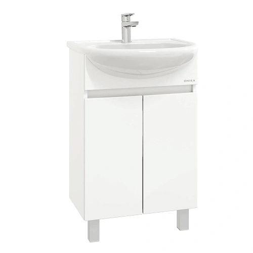 Тумба под раковину Onika Милтон 60 см 106146 напольная, белая (для Уют 60) Тумба под раковину Onika Милтон 60 см 106146 напольная, белая (для Уют 60)