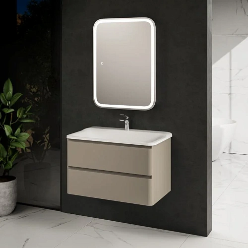 Тумба под раковину AQUAme AQM900480BG S4 подвесная 80 см бежевый Тумба под раковину AQUAme AQM900480BG S4 подвесная 80 см бежевый