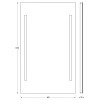 Зеркало EVOFORM Ledline BY 2123 с 2-мя встроенными LED-светильниками 14,5 W 60х100 см Зеркало EVOFORM Ledline BY 2123 с 2-мя встроенными LED-светильниками 14,5 W 60х100 см