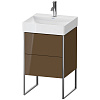Картинка анонса товара «тумба под раковину duravit xsquare xs443906161 напольная 48 см коричнево-оливковый глянцевый»