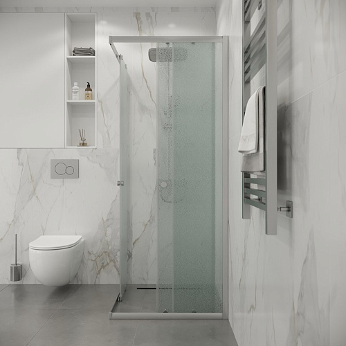 Душевой уголок Niagara Eco NG-1008-14QMT (80x80x190) квадратная, раздвиж, профиль хром, стекло матовое (4мм) Душевой уголок Niagara Eco NG-1008-14QMT (80x80x190) квадратная, раздвиж, профиль хром, стекло матовое (4мм)