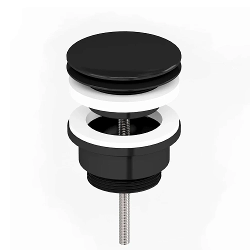 Донный клапан Paini 53PZ945ETSR клик-клак универсальный, черный матовый PVD Донный клапан Paini 53PZ945ETSR клик-клак универсальный, черный матовый PVD