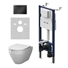 Комплект инсталляции AM.PM Spirit V2.0 IS90238.701900 PrimeFit с клавишей S черный матовый с унитазом Spirit V2.0 Aquaspin Комплект инсталляции AM.PM Spirit V2.0 IS90238.701900 PrimeFit с клавишей S черный матовый с унитазом Spirit V2.0 Aquaspin