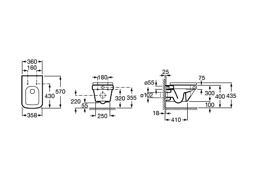 Унитаз подвесной Roca Dama-N 346787000 Унитаз подвесной Roca Dama-N 346787000