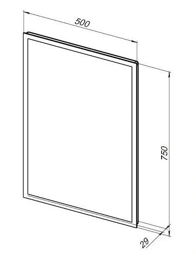 Зеркало Aquanet Оптима 50 белый матовый 00288962 Зеркало Aquanet Оптима 50 белый матовый 00288962