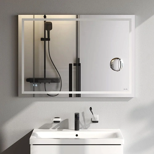 Зеркало AM.PM Gem M91AMOX1003WG с LED-подсветкой, часами 100 см Зеркало AM.PM Gem M91AMOX1003WG с LED-подсветкой, часами 100 см