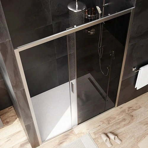 Душевая дверь AM.PM Gem W90G-140-1-195MG 140х195, стекло тонированное, профиль хром матовый Душевая дверь AM.PM Gem W90G-140-1-195MG 140х195, стекло тонированное, профиль хром матовый