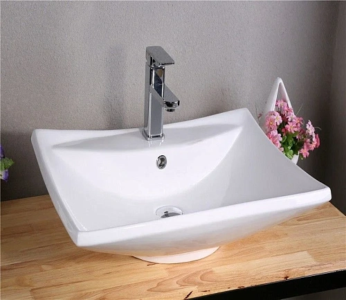 Раковина CeramaLux 9111 накладная, белый Раковина CeramaLux 9111 накладная, белый