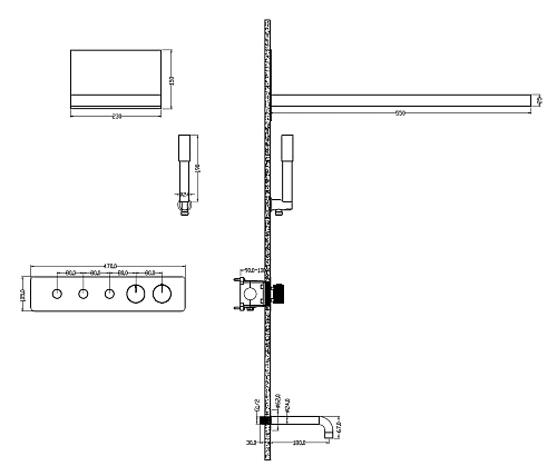 Душевая система Boheme Fusion 131-2-CB встраиваемая с термостатом, Copper Brushed с изливом Душевая система Boheme Fusion 131-2-CB встраиваемая с термостатом, Copper Brushed с изливом