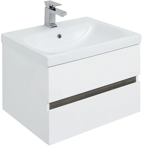 Комплект мебели Aquanet Беркли 60 белый/дуб рошелье (зеркало белое) 00258905 Комплект мебели Aquanet Беркли 60 белый/дуб рошелье (зеркало белое) 00258905