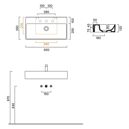 Раковина Catalano Premium 0220650001 65x35, белый глянцевый Раковина Catalano Premium 0220650001 65x35, белый глянцевый