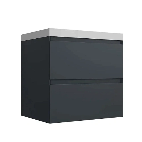 Тумба под раковину Style Line Манхэттен 60 см ЛС-00002366 подвесная, графит Тумба под раковину Style Line Манхэттен 60 см ЛС-00002366 подвесная, графит