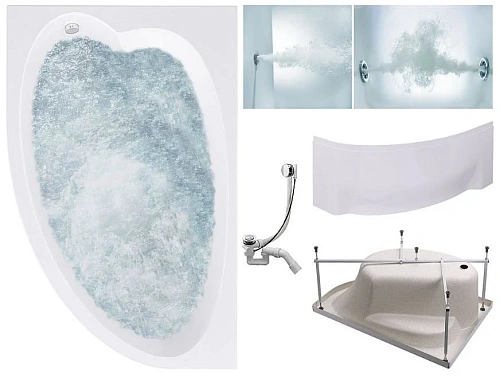 Акриловая ванна Timo IVA IVA1595L-KTIVA15-SPV1505-T-CM-T-BM-FPIVA15L 150x95 гидромассажная 6 джет, гидромассаж спины 3 джет Акриловая ванна Timo IVA IVA1595L-KTIVA15-SPV1505-T-CM-T-BM-FPIVA15L 150x95 гидромассажная 6 джет, гидромассаж спины 3 джет