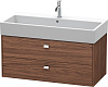 Картинка анонса товара «тумба под раковину duravit brioso br415601021 подвесная 98 см орех темный»