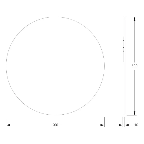 Зеркало Evoform Primary BY 0039 D50 см со шлифованной кромкой Зеркало Evoform Primary BY 0039 D50 см со шлифованной кромкой