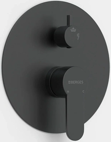 Душевая система BERGES VENTAS 2R BLACK, черный матовый 073004 Душевая система BERGES VENTAS 2R BLACK, черный матовый 073004