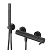Смеситель для душа CEZARES LEAF-D-NOP с ручным душем, шлангом и держателем, черный матовый