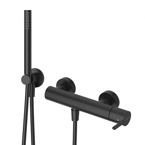 Смеситель для душа CEZARES LEAF-D-NOP с ручным душем, шлангом и держателем, черный матовый Смеситель для душа CEZARES LEAF-D-NOP с ручным душем, шлангом и держателем, черный матовый
