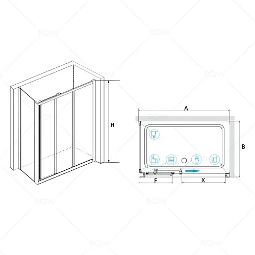 Душевой уголок RGW Classic CL-30 (CL-11 + Z-12) 04093088-11 Душевой уголок RGW Classic CL-30 (CL-11 + Z-12) 04093088-11
