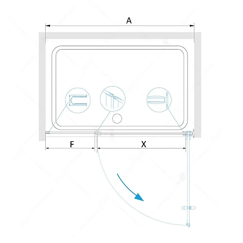 Душевая дверь RGW Hotel HO-012B 350601200-24 Душевая дверь RGW Hotel HO-012B 350601200-24
