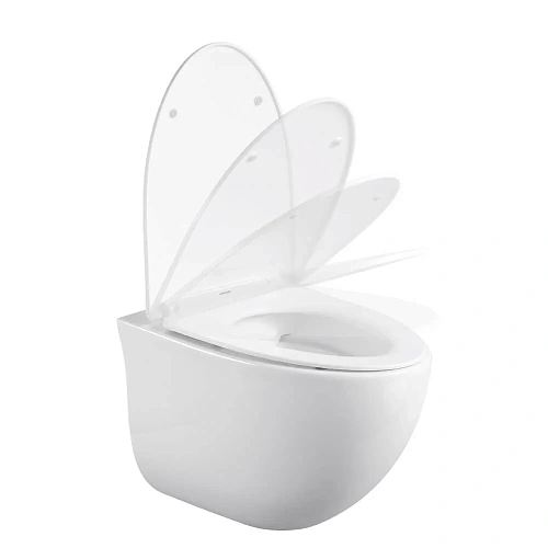 Унитаз подвесной Black&White W-751 Rimless / UF seat cover / Fixing screw (530x375x380) 751W00 Унитаз подвесной Black&White W-751 Rimless / UF seat cover / Fixing screw (530x375x380) 751W00