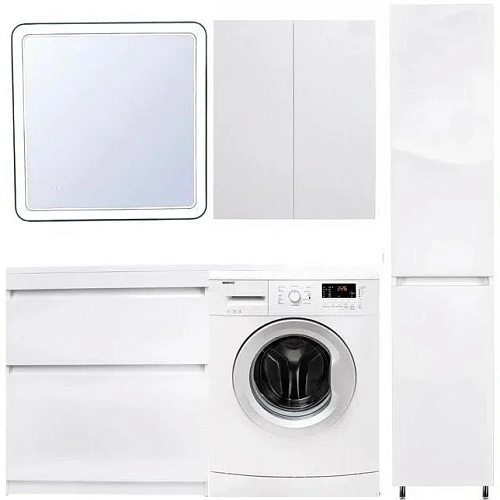 Тумба под раковину Style Line Даллас 140, люкс PLUS, белая СС-00002337 Тумба под раковину Style Line Даллас 140, люкс PLUS, белая СС-00002337