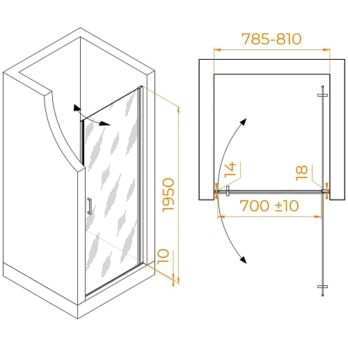 Душевая дверь RGW Leipzig LE-003 800 мм Easy Clean хром 351200308-21 Душевая дверь RGW Leipzig LE-003 800 мм Easy Clean хром 351200308-21