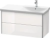 Тумба под раковину Duravit XSquare XS418802222 подвесная 101 см белая глянцевый