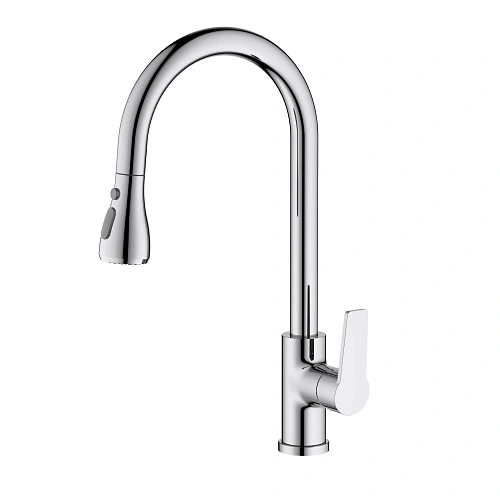 Смеситель для кухни Aquatek ЛУГАНО AQ1784CR с вытяжным изливом, хром Смеситель для кухни Aquatek ЛУГАНО AQ1784CR с вытяжным изливом, хром