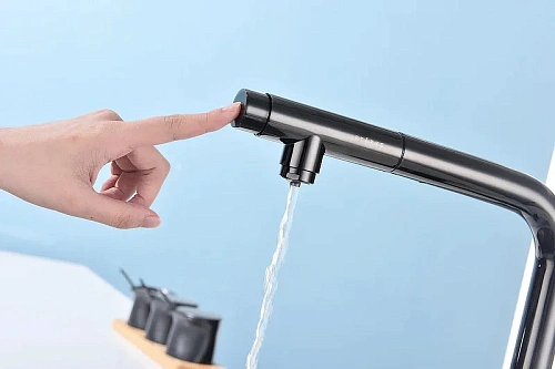 Смеситель для кухни Paulmark Viper глянцевый черный Vi213105-GB Смеситель для кухни Paulmark Viper глянцевый черный Vi213105-GB