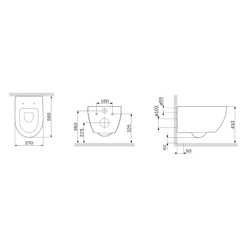 Унитаз подвесной AM.PM Awe C111700WH FlashClean без крышки Унитаз подвесной AM.PM Awe C111700WH FlashClean без крышки