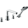 Картинка анонса товара «смеситель на борт ванны hansgrohe metris s, на 4 отверстия, излив 22 см. 31447000, хром»