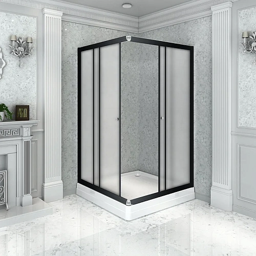 Душевой уголок Radomir Дрим 100 1-09-6-0-0-1191 квадратный, стекла матовые, профиль черный Душевой уголок Radomir Дрим 100 1-09-6-0-0-1191 квадратный, стекла матовые, профиль черный