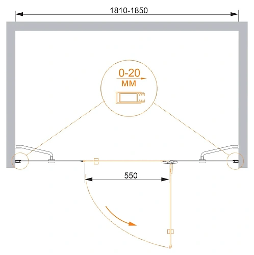 Душевая дверь CEZARES BERGAMO-W-B-13-100+60/30-C-Cr-R 185см стекло прозрачное, профиль хром Душевая дверь CEZARES BERGAMO-W-B-13-100+60/30-C-Cr-R 185см стекло прозрачное, профиль хром