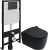 Комплект Унитаз подвесной STWORKI Ноттвиль SETK3104-2616 безободковый, с микролифтом, черный + Систе 587747