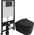 Комплект Унитаз подвесной STWORKI Ноттвиль SETK3104-2616 безободковый, с микролифтом, черный + Систе 587747 Комплект Унитаз подвесной STWORKI Ноттвиль SETK3104-2616 безободковый, с микролифтом, черный + Систе 587747