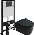 Комплект Унитаз подвесной STWORKI Ноттвиль SETK3104-2616 безободковый, с микролифтом, черный + Систе 587747 Комплект Унитаз подвесной STWORKI Ноттвиль SETK3104-2616 безободковый, с микролифтом, черный + Систе 587747