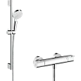 Душевой гарнитур Hansgrohe Crometta Vario/Ecostat 1001 CL Combi 27812400 0.65 м, белый/хром Душевой гарнитур Hansgrohe Crometta Vario/Ecostat 1001 CL Combi 27812400 0.65 м, белый/хром